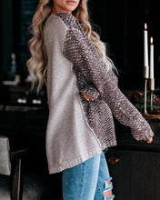 Load image into Gallery viewer, Colorblock Long Sleeve Knit Casual Sweater