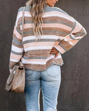 Load image into Gallery viewer, Stitching Long Sleeve Loose Sweater