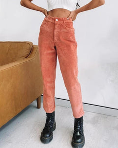 Casual Solid Color Straight Pants