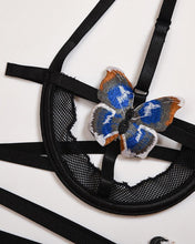 Load image into Gallery viewer, Solid Yarn Splicing Butterfly Decoration Bra Sets
