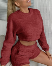 Load image into Gallery viewer, Solid Color Long Sleeve Sweater Suit Sets
